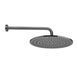 Верхній душ Paffoni Syncro Quadro &Oslash;300xh8 мм з утримувачем 400 мм black nickel brushed ZSOF079NKNSP + ZSOF034NKNSP, Зелений матовий