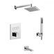 Душевая система Paffoni Shower с термостатом и изливом 200x200 мм chrome KITCPT519CR200, Хром