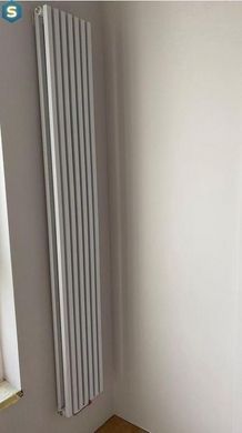Дизайнерский радиатор вертикальный Betatherm Quantum 2 H-2000 мм, L-525 мм с нижним подключением BQ 2200/13 9016М 99, Белый матовый