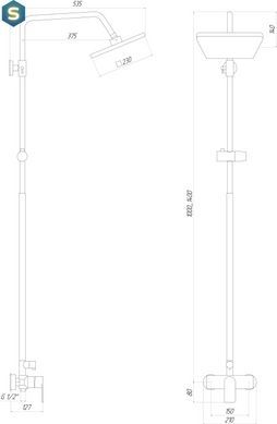 Душова система Globus Lux GLN-0005, Хром