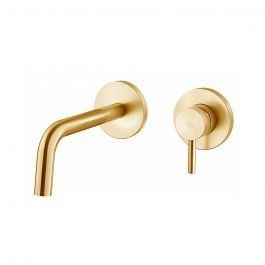 Смеситель для раковины настенный Paffoni Light излив 178 мм honey gold brushed LIG006HGSP70, Золотой