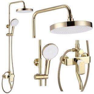 Душова система Rea Bloom gold white з виливом REA-P9529, Золотий