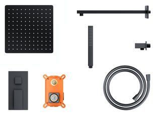Душова система прихованого монтажу Corsan Adour black + BOX Z01MBL, Черный матовый