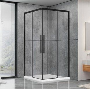 Душевая кабина Dusel DL194B Black Matt 100x100, Черный матовый, прозрачный, черный матовый, 100x100