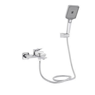 Смеситель для ванны Qtap Presto (c душевым гарнитуром) QTPRE259CRM45574 Chrome, Хром