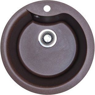 Кухонная мойка Adamant Wave &Oslash;485x210 коричневый 216223, Цемент матовый