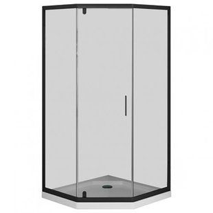 Душова кабіна Am.Pm Gem 5-corner Pivot 90x90 см без піддону black W90UG-405-090BT, Чорний/золото, чорний