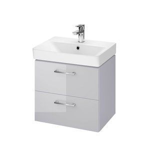 Тумба с умывальником Cersanit Lara Mille Slim 50 серая S801-355