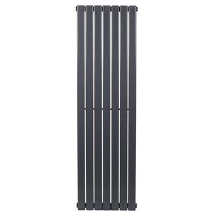 Дизайнерский радиатор вертикальный Betatherm Blende 1 H-1400 мм, L-394 мм (графитовый серый) нижнее подключение B2V 1140/07 7024M 99, Графит
