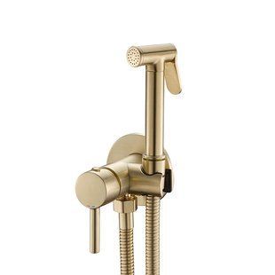 Набір гігієнічного душу прихованого монтажу VBI Milano brushed gold VBI-050105BG, Золотий