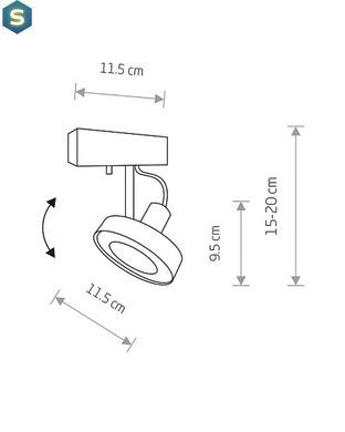 Спот Nowodvorski 9598 Cross GU10, ES111 1x75W IP20 Gr