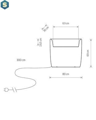Светильник уличный Nowodvorski 9713 Flowerpot E27 2x60W IP44 Wh
