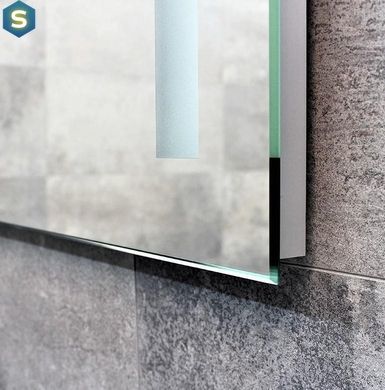 Дзеркало Dusel DE-M1041 75x100 з годинником, Білий