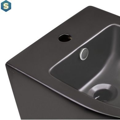 Биде подвесное Qtap Robin QT1355046FMB, Черный матовый