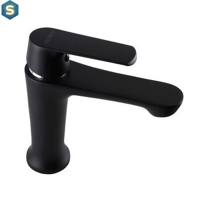 Змішувач для умивальника Globus Lux Laguna GLA-0401-10-BB, Черный матовый