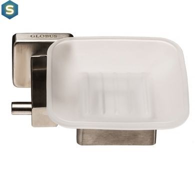 Мильниця одинарна Globus Lux SQ 9408, Хром матовий