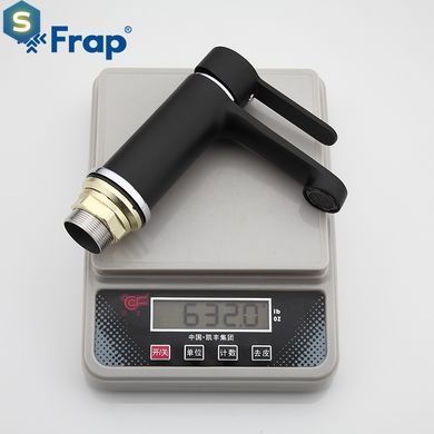 Смеситель для умывальника гайка черный/хром &Oslash;35 Frap 1/10 F1042, Черный матовый
