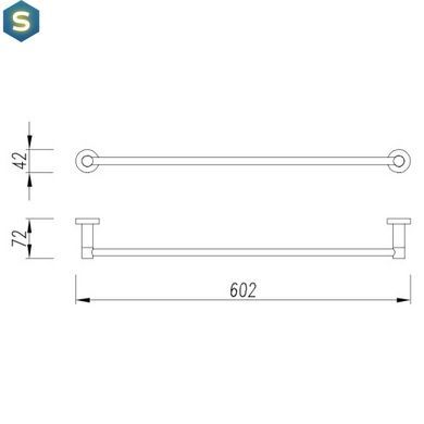 Рушникотримач Omnires Modern Project gold MP60216GLB, Золотий