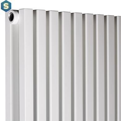 Дизайнерский радиатор вертикальный Betatherm Quantum 2 H-2000 мм, L-525 мм с нижним подключением BQ 2200/13 9016М 99, Белый матовый
