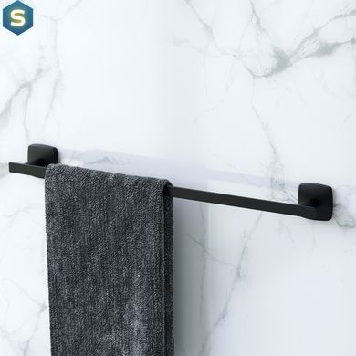 Вішалка для рушників Am.Pm Gem 50 см black A90346422, Черный матовый