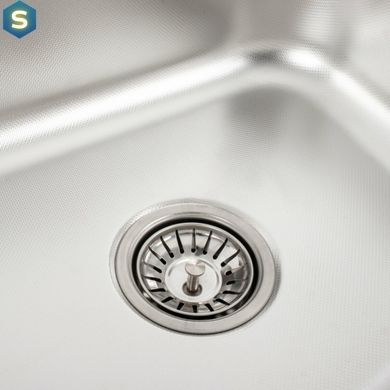 Кухонна мийка з нержавіючої сталі Platinum декор 4947 (0,8/180 мм), Decor