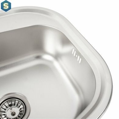 Кухонна мийка з нержавіючої сталі Platinum декор 4947 (0,8/180 мм), Decor