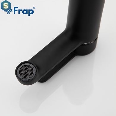 Смеситель для умывальника гайка черный/хром &Oslash;35 Frap 1/10 F1042, Черный матовый