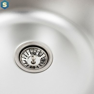 Кухонна мийка з нержавіючої сталі Platinum декор 6745 (0,8/180 мм), R, Decor