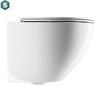 Унітаз Omnires Ottawa Comfort 54x365 підвісний без обідка сидіння дюропласт white gloss OTTAWACMWBP, Білий