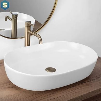 Умивальник Rea Cleo 60 white matt накладний REA-U9653, Белый матовый
