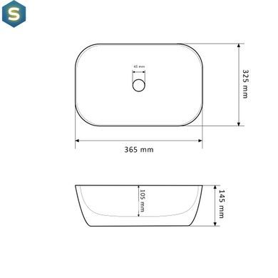 Умивальник VBI Ravenna marmo black matt накладний VBI-011220, Черный матовый