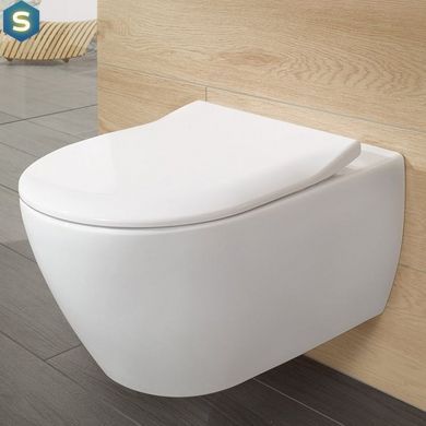 Унітаз підвісний Villeroy&Boch VERITY DESIGN 2.0 DirectFlush 5C98HR01 з кришкою Soft Close Slim, Білий