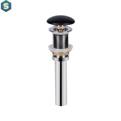 Донний клапан Qtap PU03 70х70х227.5 Matt black, Черный матовый