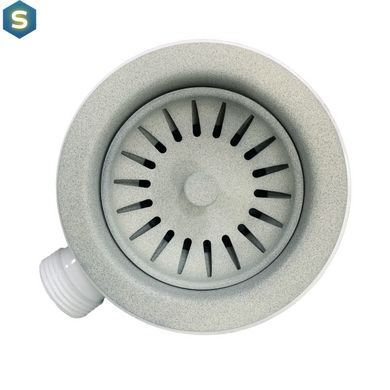 Сифон подвійний для кухонної мийки Adamant FSA-02 світло-сірий 00009, Каппучино