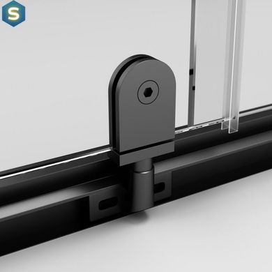 Душова кабіна Am.Pm Gem 5-corner Pivot 90x90 см без піддону black W90UG-405-090BT, Чорний/золото, чорний