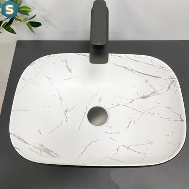 Умивальник VBI Ravenna marmo black matt накладний VBI-011220, Черный матовый