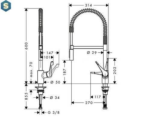 Смеситель для кухни Hansgrohe Cento XXL 14806000