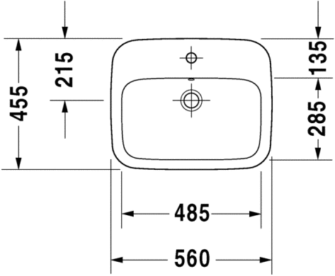 Умивальник Duravit DuraStyle 56x46 0374560000, Білий