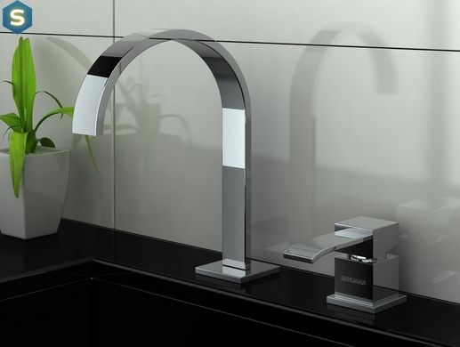 Змішувач для умивальника Kohlman Axis chrome QB205N, Хром