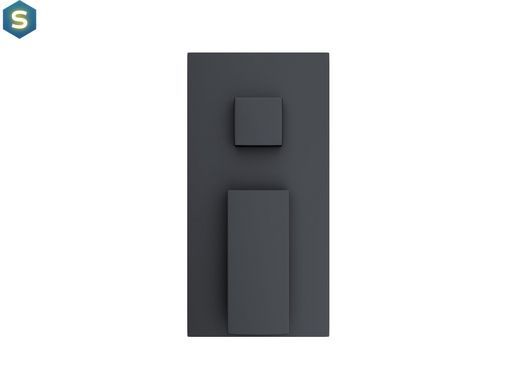 Душевая система скрытого монтажа Corsan Adour black + BOX Z01MBL, Черный матовый