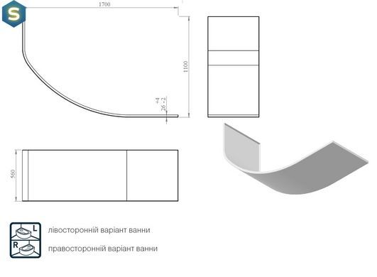 Панель для ванны Koller Pool Nadine New 170x110 L/R PFNADINENEW170LR, Белый