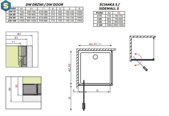 Душевая кабина Radaway Twist DW+S 70x80x190 382000-01 + 382011-01