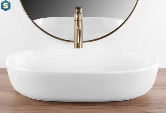 Умивальник Rea Cleo 60 white matt накладний REA-U9653, Белый матовый
