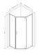 Душова кабіна Am.Pm Gem 5-corner Pivot 90x90 см без піддону black W90UG-405-090BT, Чорний/золото, чорний