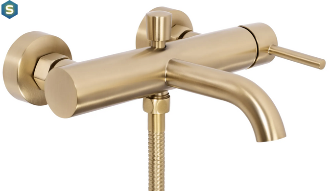 Змішувач для ванни Rea Lungo brushed gold настінний REA-B8010, Золотий
