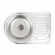 Кухонна мийка з нержавіючої сталі Platinum декор 6745 (0,8/180 мм), R, Decor