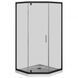 Душова кабіна Am.Pm Gem 5-corner Pivot 90x90 см без піддону black W90UG-405-090BT, Чорний/золото, чорний