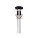Донний клапан Qtap PU03 70х70х227.5 Matt black, Черный матовый