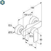 Смеситель для душа Kludi Pure&Style 408410575, Хром
