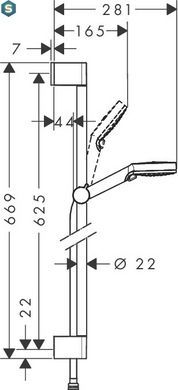 Душовий гарнітур Hansgrohe Cromettа Vario 26532400